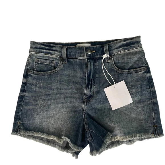 PISTOLA Eliana Fray Hem Blue Jeans Short Size 28 - Picture 7 of 7